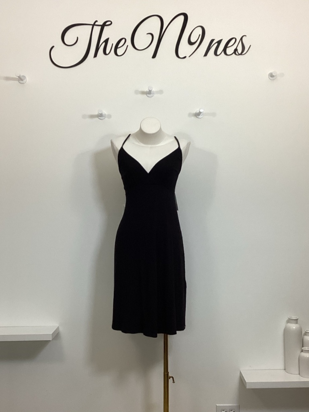 Volcom Black Ribbed Sundress Large NWT